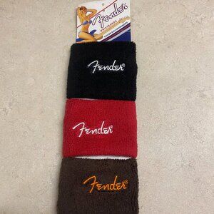 Fender 3 pk Vintage Guitar Wristbands in original packaging